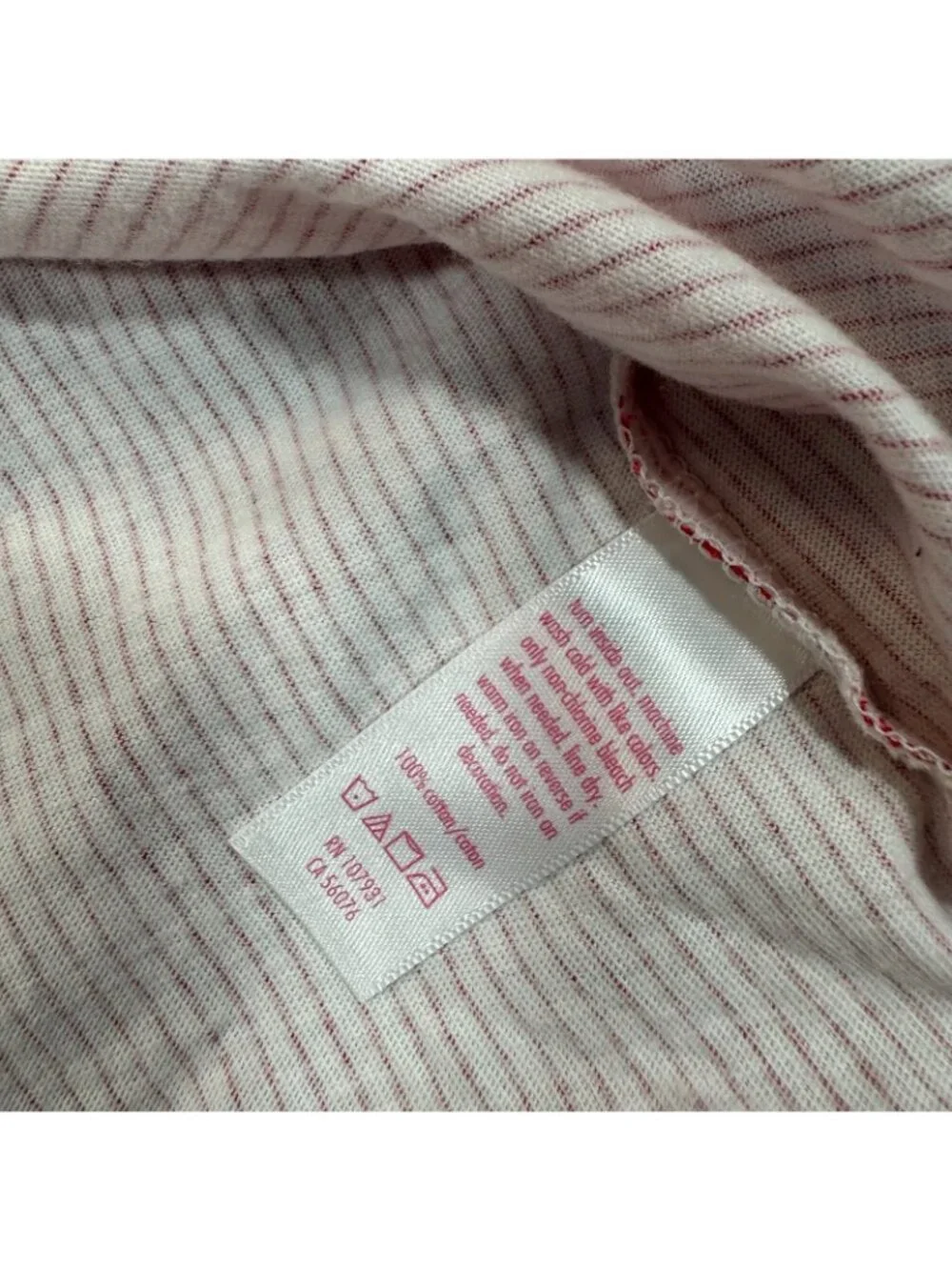 Justice Tank Top Girls 12 Pink Pinstripe Cotton Bow Detail Eyelet Hem Pullover